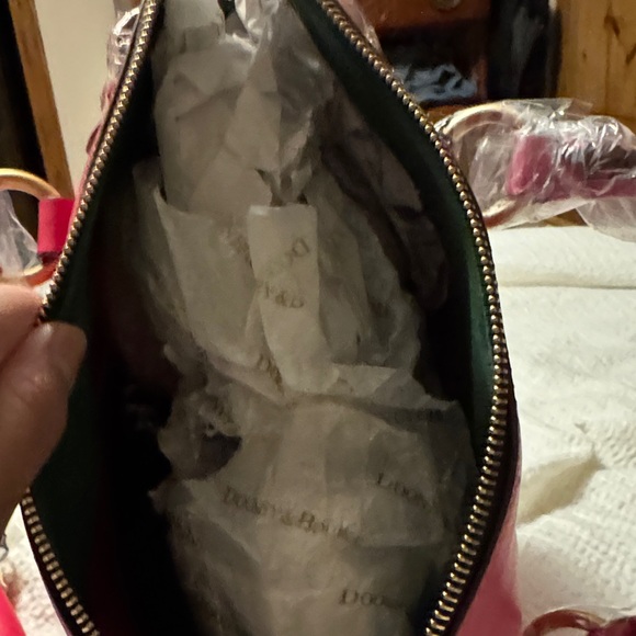 Dooney Bourke fuchsia leather satchel rare find! NWT! - Picture 10 of 11